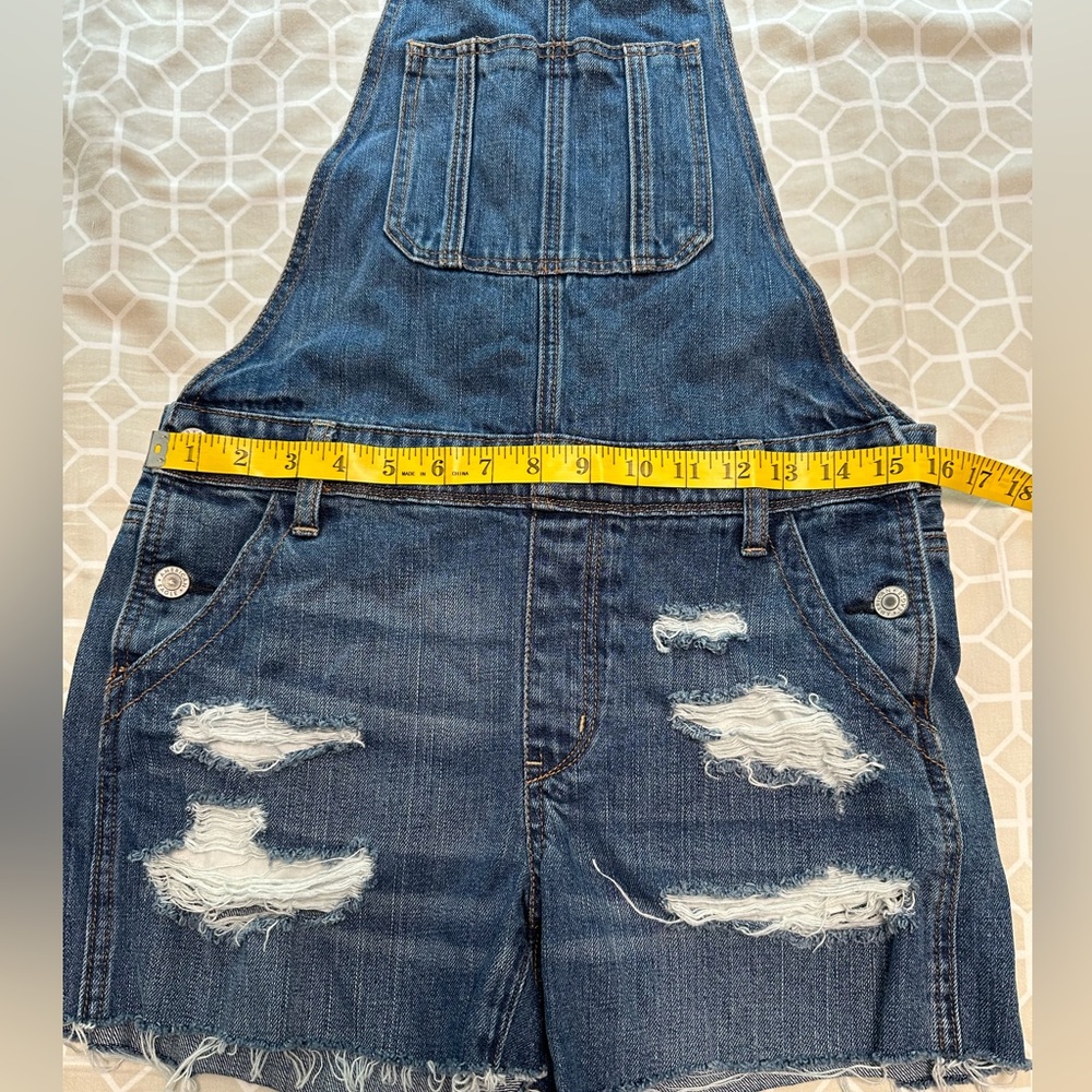 American Eagle blue denim overalls or jumpsuit size extra small - Picture 7 of 11